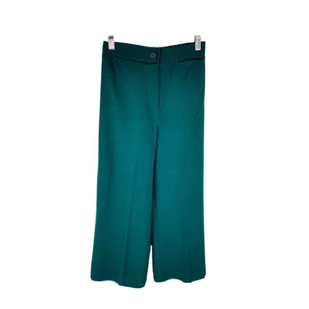 Vtg 70s Womens‎ Size 5/6 Hippy Flare Boho Bell Bottom Pants Wide Leg Turquoise